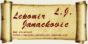 Lepomir Janaćković vizit kartica